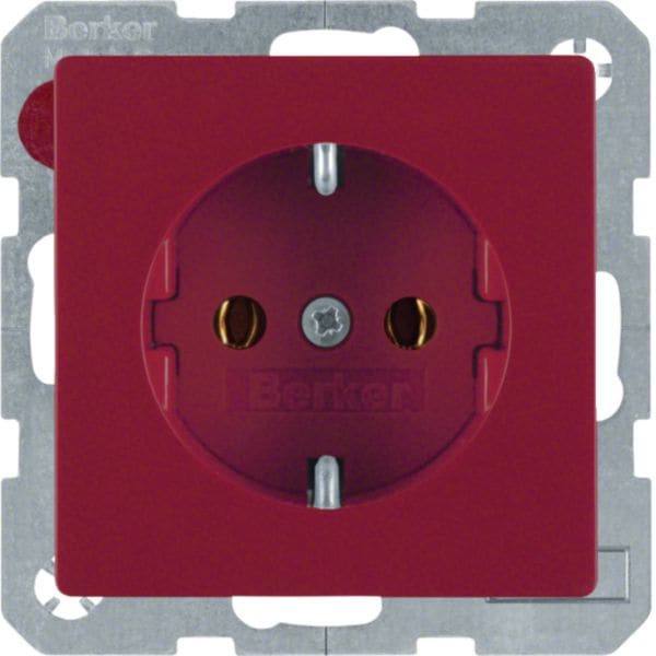 HAGER BOCCHIOTTI - Presa SCHUKO Berker Q.1/Q.3 rosso velluto 41436012