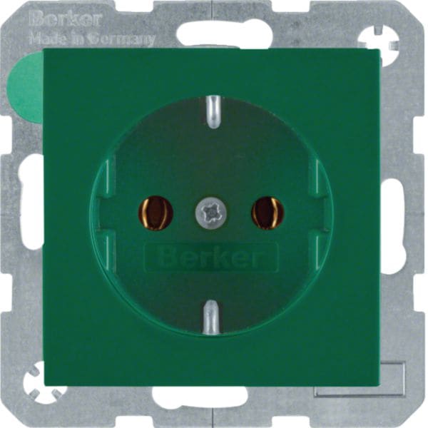 HAGER BOCCHIOTTI - Presa SCHUKO Berker S.1/B.3/B.7 verde lucido 41438913