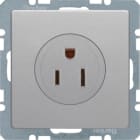 HAGER BOCCHIOTTI - Presa con messa a terra USA/CANADA NEMA 5-15 R Q.1/Q.3 alu velluto, verniciato 41666084
