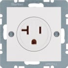 HAGER BOCCHIOTTI - Presa con terra USA/CANADA NEMA 5-20 R Serie S.1 Bianco pol. opac, vernic. 41681909