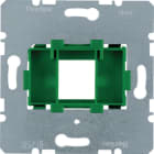 HAGER BOCCHIOTTI - Piastra supporto con alloggiam. verde singola x Modular Jack communicazione 454004