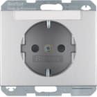 HAGER BOCCHIOTTI - Presa SCHUKO con portaetichetta Berker K.5 alu opaco, verniciato 47387003