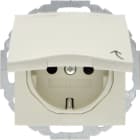 HAGER BOCCHIOTTI - Presa SCHUKO con coperchio a cerniera Serie S.1 bianco lucido 47468982