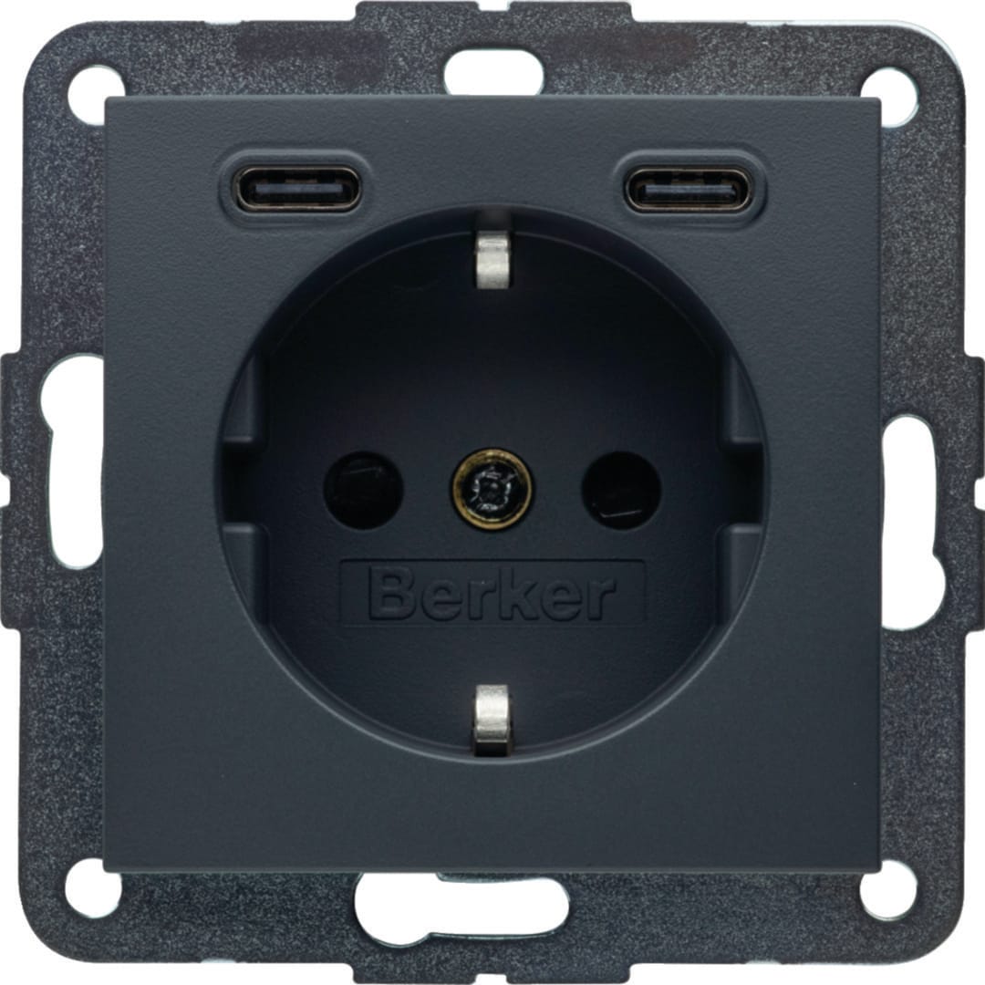 HAGER BOCCHIOTTI - PRESA SCHUKO/USB CC 20W PD B.3 ANTR.OP 48151606