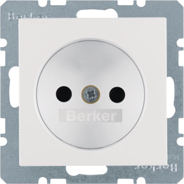 HAGER BOCCHIOTTI - Presa senza terra con alta protez. da contatti S.1/B.3/B.7 bianco pol. opac 6167331909