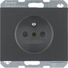 HAGER BOCCHIOTTI - Presa con spinotto di messa a terra Berker K.1 antracite opaco, verniciato 6765757006