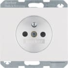 HAGER BOCCHIOTTI - Presa con spinotto di messa a terra Berker K.1 bianco polare lucido 6765757009