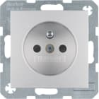 HAGER BOCCHIOTTI - Presa con spinotto di messa a terra Berker B.7 alu opaco, verniciato 6765761404