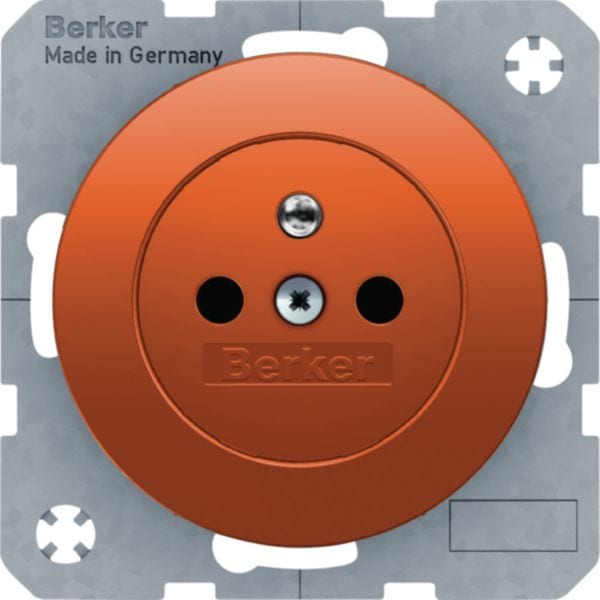 HAGER BOCCHIOTTI - Presa con spinotto di messa a terra e alta prot. da contatti Serie R.1 arancione 6765762007