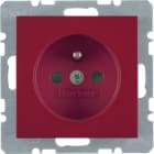 HAGER BOCCHIOTTI - Presa con spinotto di messa a terra Berker S.1/B.3/B.7 rosso lucido 6765768962