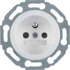 HAGER BOCCHIOTTI - Presa con spinotto di messa a terra Serie 1930/Glas bianco polare lucido 676579