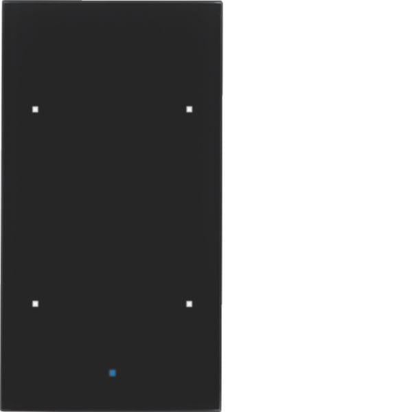 HAGER BOCCHIOTTI - Sensore touch doppio comfort?con accoppiator bus KNX?Berker TS Sensor vetro nero 75142835