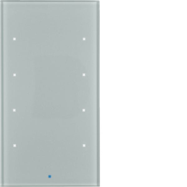 HAGER BOCCHIOTTI - Sensore touch quadruplo comfort?con accopp. bus KNX?Berker TS Sensor vetro alu 75144034