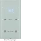HAGER BOCCHIOTTI - Sensore touch doppio con Termostato KNX - Serie R.3 vetro Bianco pol. 75642150