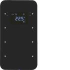 HAGER BOCCHIOTTI - Sensore touch triplo con Termostato KNX - Serie R.1 vetro nero 75643065