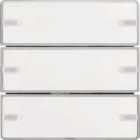 HAGER BOCCHIOTTI - Sensore a tasti triplo con LED RGB, sonda temp. e portaetich. KNX - Q.1/Q.3 alu 80143321