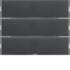 HAGER BOCCHIOTTI - Sensore a tasti triplo con LED RGB, sonda temp. e portaetich. KNX - K.1 antracit 80163776