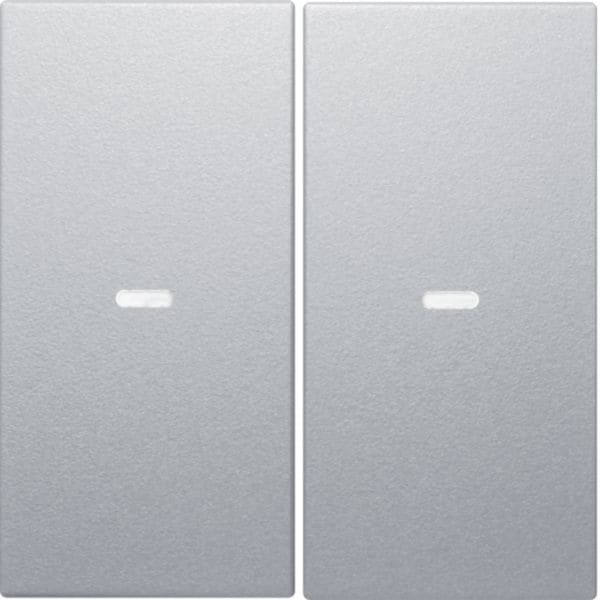 HAGER BOCCHIOTTI - Copertura x modulo sensore a tasti doppio KNX - Serie S.1/B.3/B.7 alu opac vern. 80960383