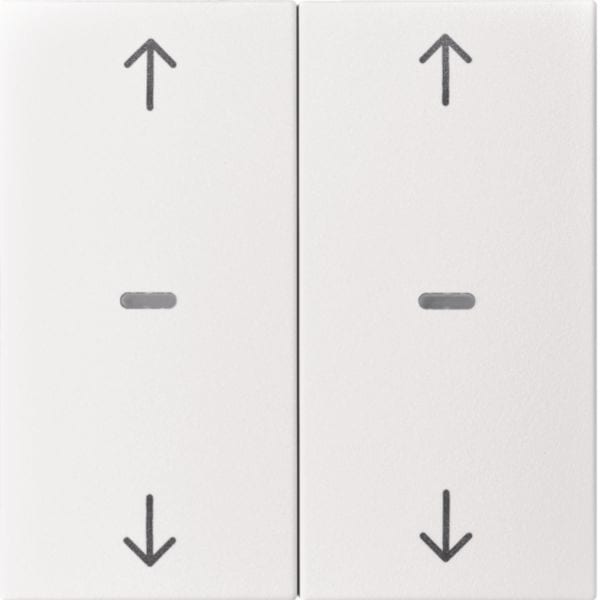 HAGER BOCCHIOTTI - Copertura doppia con frecce x mod. sensore a tasti sing. S.x/B.x bianc pol opac 80961399