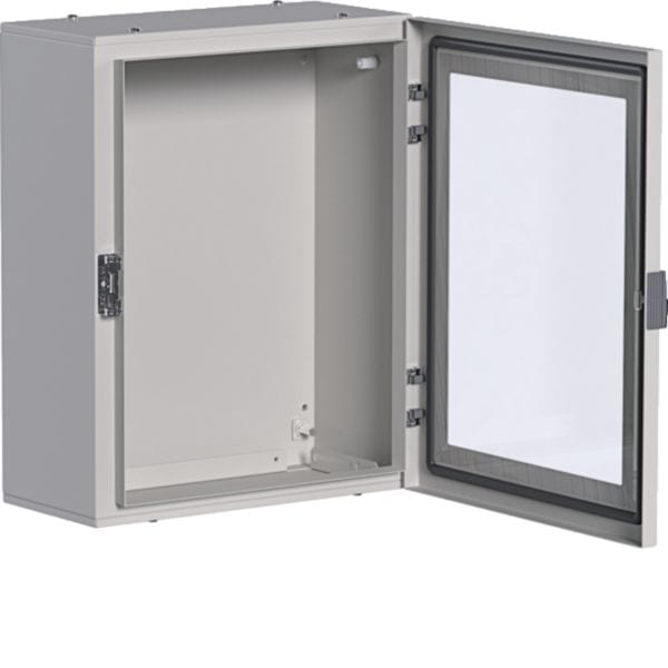 HAGER BOCCHIOTTI - Quadro in lamiera a parete con porta trasparente H500 L400 P200 orion plus FL162A