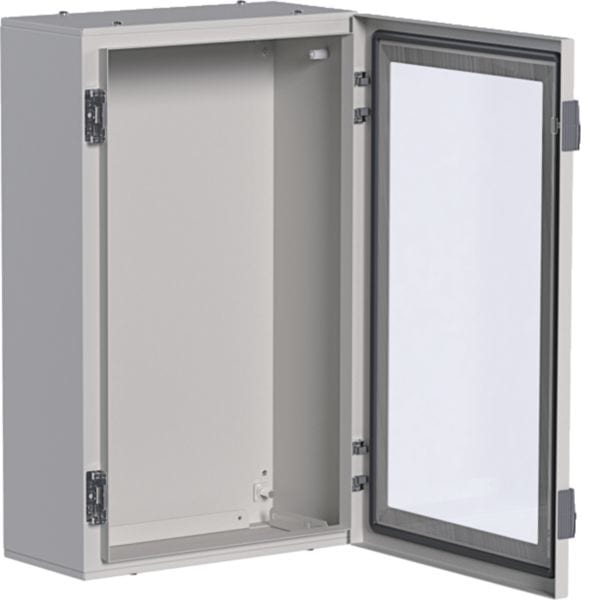 HAGER BOCCHIOTTI - Quadro in lamiera a parete con porta trasparente H650 L400 P200 orion plus FL167A