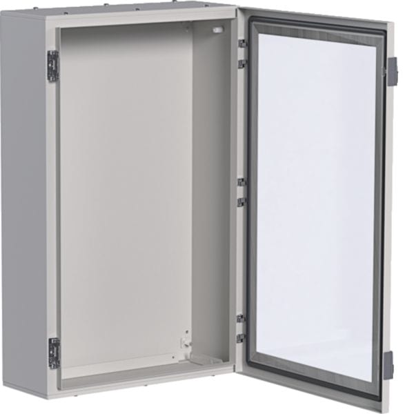 HAGER BOCCHIOTTI - Quadro in lamiera a parete con porta trasparente H800 L500 P200 orion plus FL171A