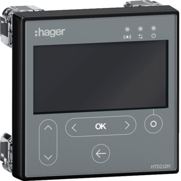 HAGER BOCCHIOTTI - Display visualizzatore da quadro per interruttori h3+, hw+ in versione Energy HTD210H