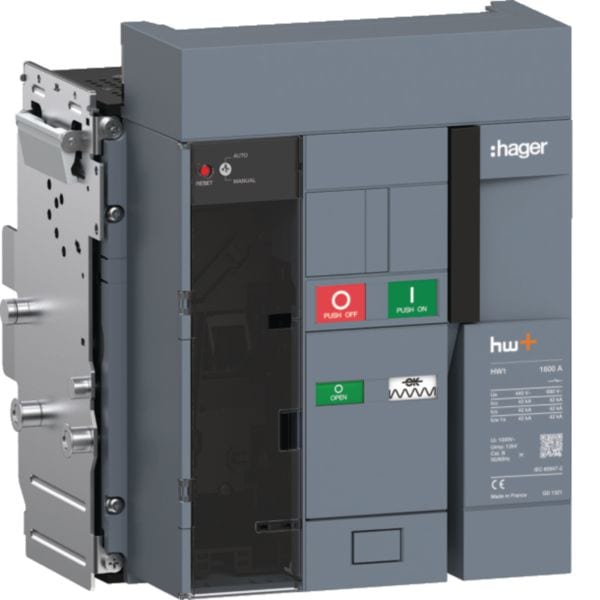 HAGER BOCCHIOTTI - Interruttore automatico aperto hw+ HW1 42kA 1600A 3P estraibile sentinel HW1N316DB