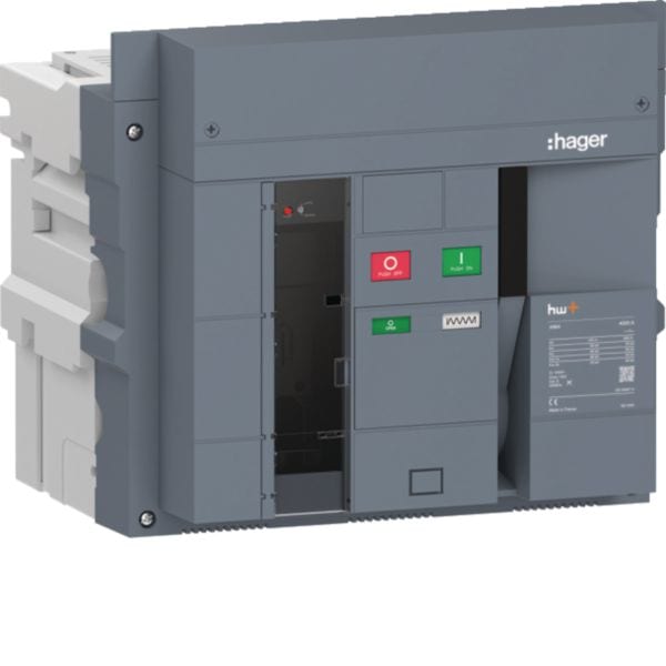 HAGER BOCCHIOTTI - Interruttore automatico aperto hw+ HW4 66kA 4000A 3P estraibile sentinel HW4E340DB
