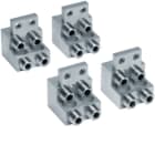 HAGER BOCCHIOTTI - Kit 4 morsetti per cavi Cu/Al 4x95–240 mm² per interruttore h3 h1000 4P 630-800A HYE008H