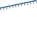 HAGER BOCCHIOTTI - Barretta di cablaggio 1P blu 13 moduli DIN KB163N