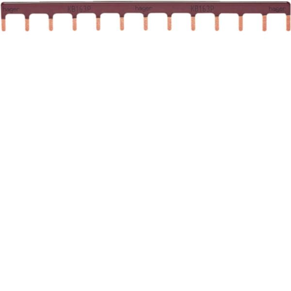 HAGER BOCCHIOTTI - Barretta di cablaggio 1P marrone 13 moduli DIN KB163P