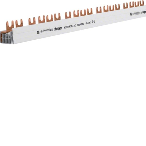 HAGER BOCCHIOTTI - barretta di cablaggio a forcella 4P 63A 1mt KDN463B