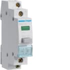 HAGER BOCCHIOTTI - 1 pulsante luminoso 230 V AC led verde a ritenuta 1 NA 1 modulo DIN SVN413