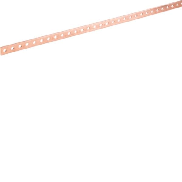 HAGER BOCCHIOTTI - Barra in rame forata e filettata M6 sezione 30x5 L430 UM30A1