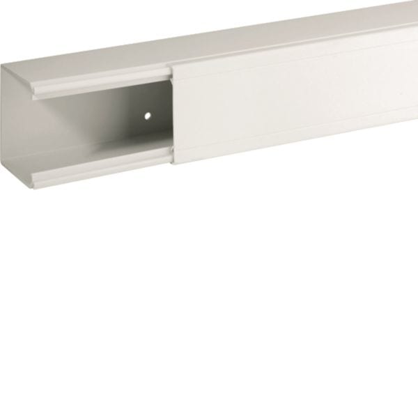 HAGER BOCCHIOTTI - Canale porta cavi con base piana bianco completo di coperchio TA-EN 60x60 W B01828