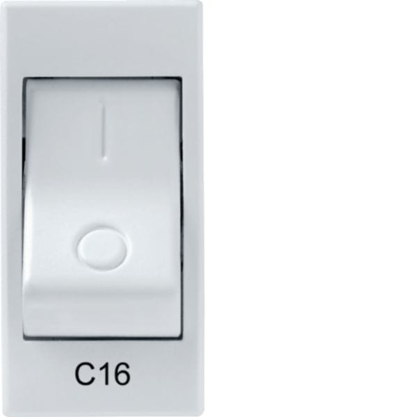 HAGER BOCCHIOTTI - Interruttore automatico magnetotermico bianco 1P+N C16 3KA 230V linea Pepita B02813