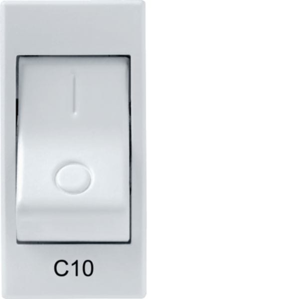 HAGER BOCCHIOTTI - INT.AUT.MAG. 1P+N C10 3KA 230V WT Int automatico magnetotermico Pepita BIANCO B02823