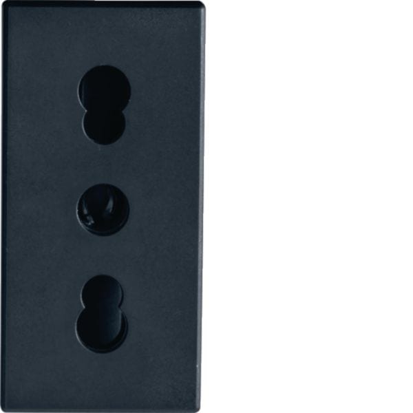 HAGER BOCCHIOTTI - Presa bivalente P17/11 Pepita nera PRS BIV.2P+T 16A BK B02858