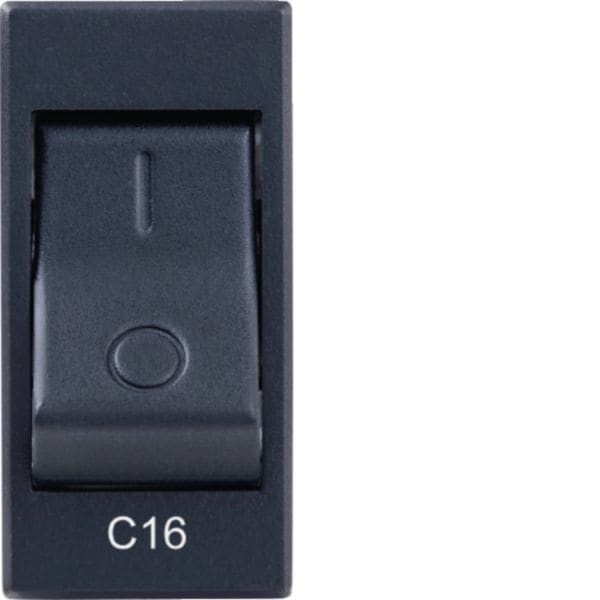 HAGER BOCCHIOTTI - INT.AUT.MAG. 1P+N C16 3KA 230V BK Int automatico magnetotermico Pepita NERO B02861