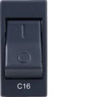 HAGER BOCCHIOTTI - INT.AUT.MAG. 1P+N C16 3KA 230V BK Int automatico magnetotermico Pepita NERO B02861