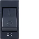 HAGER BOCCHIOTTI - INT.AUT.MAG. 1P+N C10 3KA 230V BK Int automatico magnetotermico Pepita NERO B02870