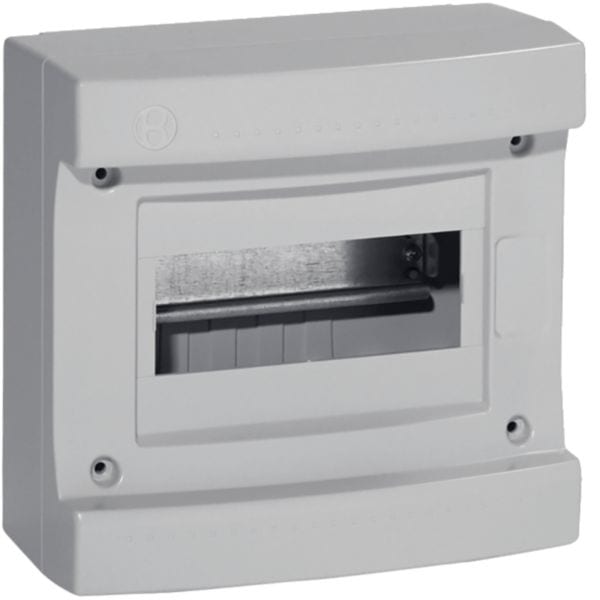 HAGER BOCCHIOTTI - IP40 STD 08 GRI Centralino 8 moduli senza portella Pablo IP40 Standard GRIGIO B04002