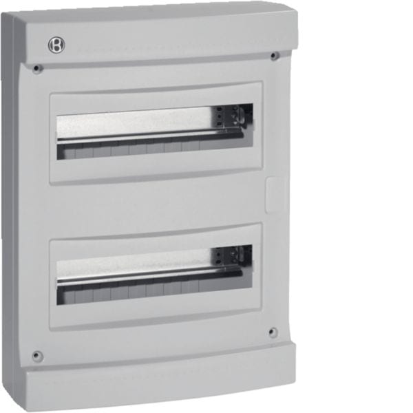 HAGER BOCCHIOTTI - Centralino 24 moduli senza portella Pablo IP40 Standard grigio IP40 STD 24 GRI