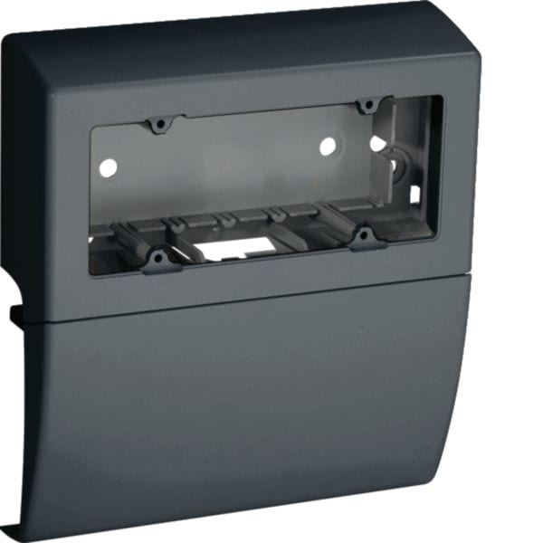 HAGER BOCCHIOTTI - Scatola porta apparecchi universale 6 moduli linea TBA-Art nero ardesia SBA6 A B04048
