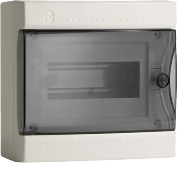 HAGER BOCCHIOTTI - Centralino 8 moduli con portella fumè Pablo IP40 Design bianco IP40 DSG 08 W