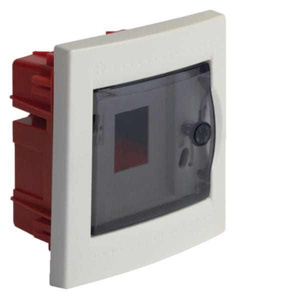 HAGER BOCCHIOTTI - IP40 INC 04 W0 Centralino 4 moduli portella fumè Pablo IP40 Incasso BIANCO