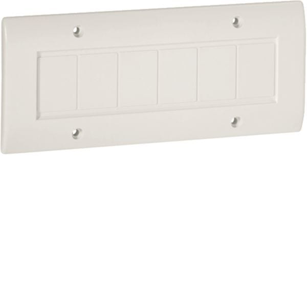 HAGER BOCCHIOTTI - Placca cieca 6 moduli per scatole canali TBA-TBN-TCN bianco PCN6 W B04213
