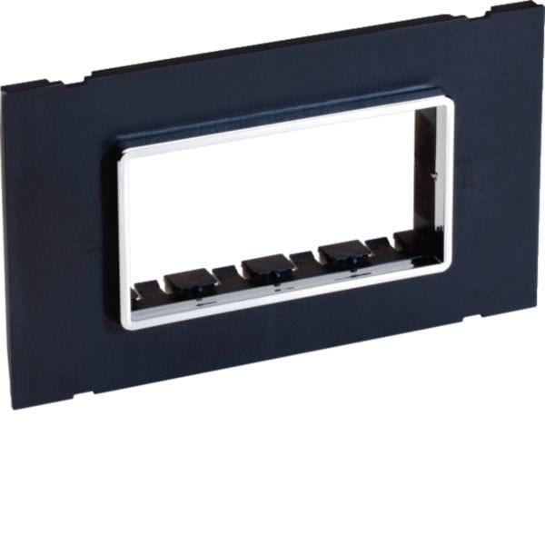 HAGER BOCCHIOTTI - TELAIO 4 AP TOR Telaio autoportante 4 moduli Pepita per linea TOR NERO ARDESIA B04287