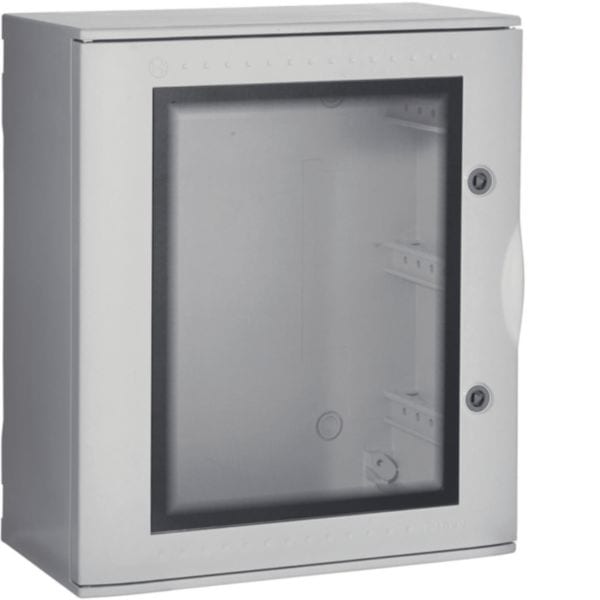 HAGER BOCCHIOTTI - Quadro in vetroresina oblò 500x430x210mm IP66 54M grigio Pedro VTR 03 OBLO' B04623